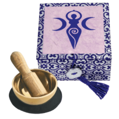 MEDITATION BOWL BOX: 2″ SPIRAL GODDESS