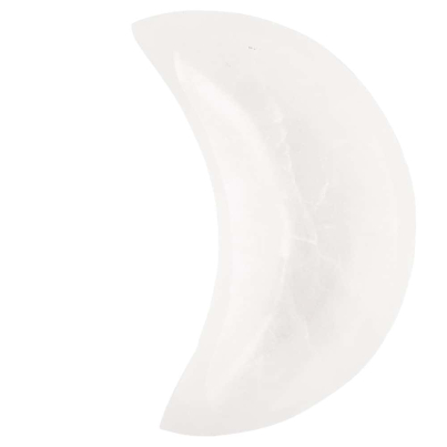 SELENITE HALF MOON TRINKET HOLDER L 4.5″ – 5″ W2.75″