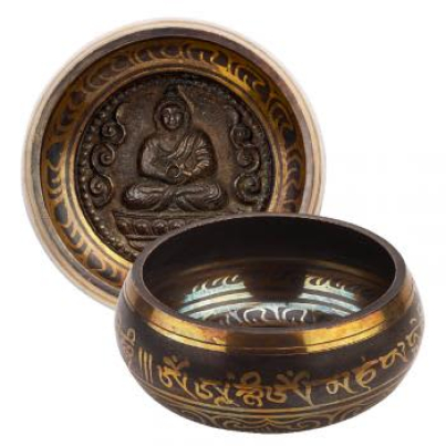 TIBETAN LARGE BUDDHA SINGING BOWL 5.5″ x 2.75″
