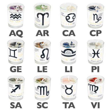 Votive ZODIAC/GEMINI Hematite