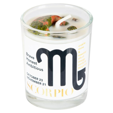 Votive ZODIAC/SCORPIO Unakite