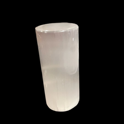 SELENITE-CYLINDER – 4″ Tall