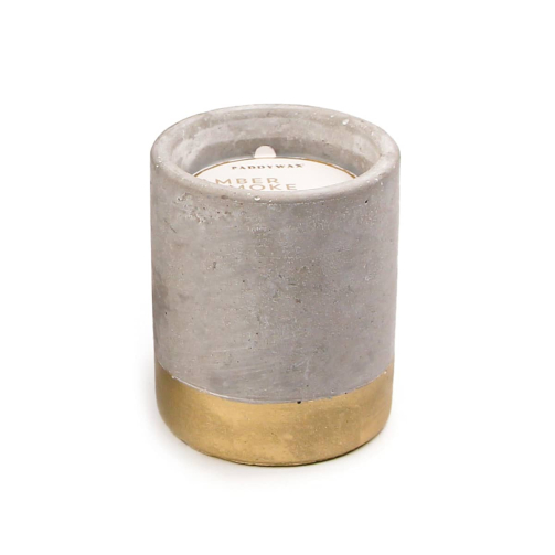URBAN 3.5 OZ GOLD PAINTED CONCRETE POT – AMBER + SMOKE