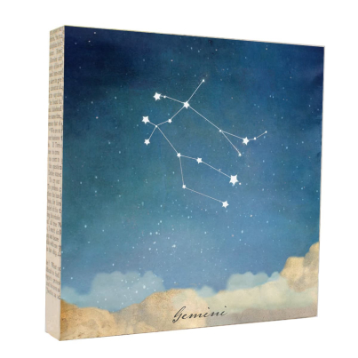 Gemini Zodiac Art Block