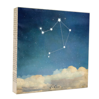 Libra Zodiac Art Block