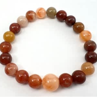 Rainbow Jade Stretchy Beaded Bracelet Wrist Mala  – 10mm