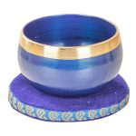 THIRD EYE CHAKRA SINGING BOWL 3″ Diameter Comes with striker and cushion