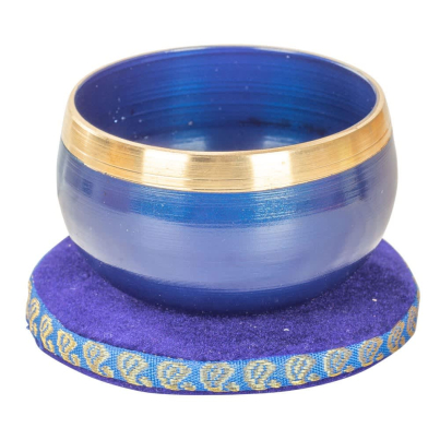 THIRD EYE CHAKRA SINGING BOWL 3″ Diameter Comes with striker and cushion