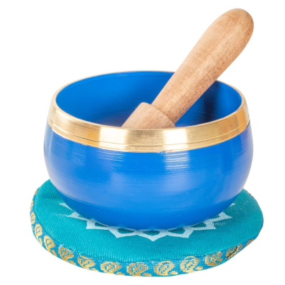 THROAT CHAKRA SINGING BOWL 3″ Diameter Comes with striker and cushion