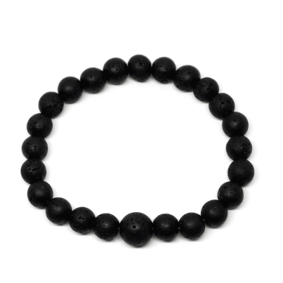 Lava Stone Beaded Bracelet – Wrist Mala – Aromatherapy
