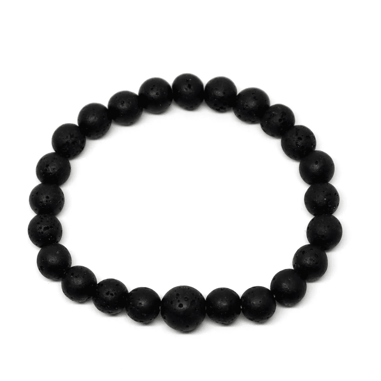 Lava Stone Beaded Bracelet - Wrist Mala - Aromatherapy