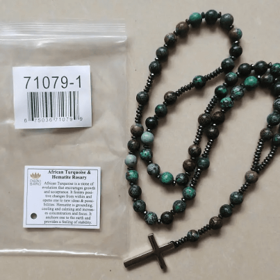 African Turquoise Rosary – Prayer Beads – 8mm