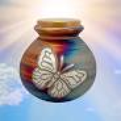 Small Silhouette Vase 2″ Butterfly