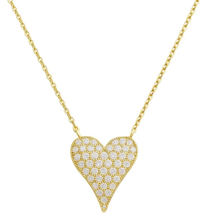 Gold Filled/ Sterling SilverSwarovski Heart Necklace
