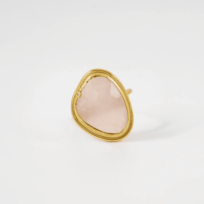 The Golden Kidney Ring with Diamond