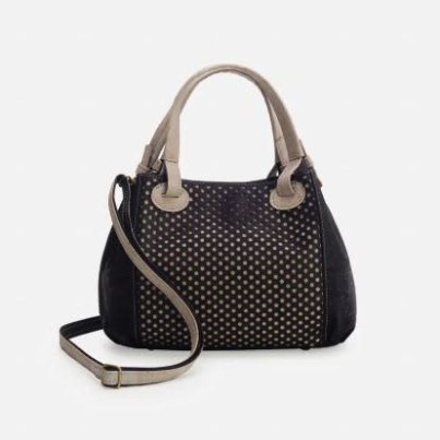 HANGBAG WITH PATTERN BLACK/GREY