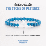 Cross Bracelet In Blue Howlite