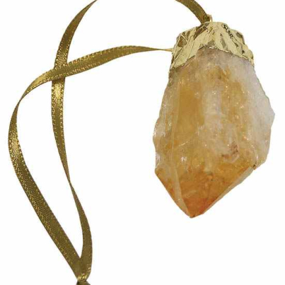 ORNAMENT-CITRINE POINT GOLD