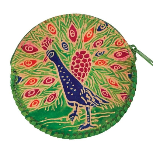 PEACOCK ROUND 4″ PURSE