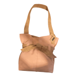 Shoulder Bag with Big Bow Salmon/Natural Cork