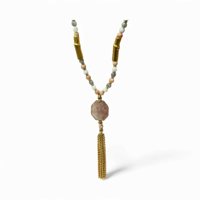 NECKLACE MARIETTA / GOLD / SUNSTONE