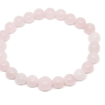 Rose Quartz Stretchy Beaded Bracelet 8mm