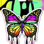 DRIPPY BUTTERFLY WINDOW STICKER 4.5″ – 5″