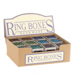 ASST COLORED GLASS RING BOX
