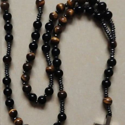 Tiger’s Eye Rosary – Prayer Beads – 8mm