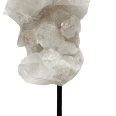 QUARTZ CLUSTER ON METAL BASE